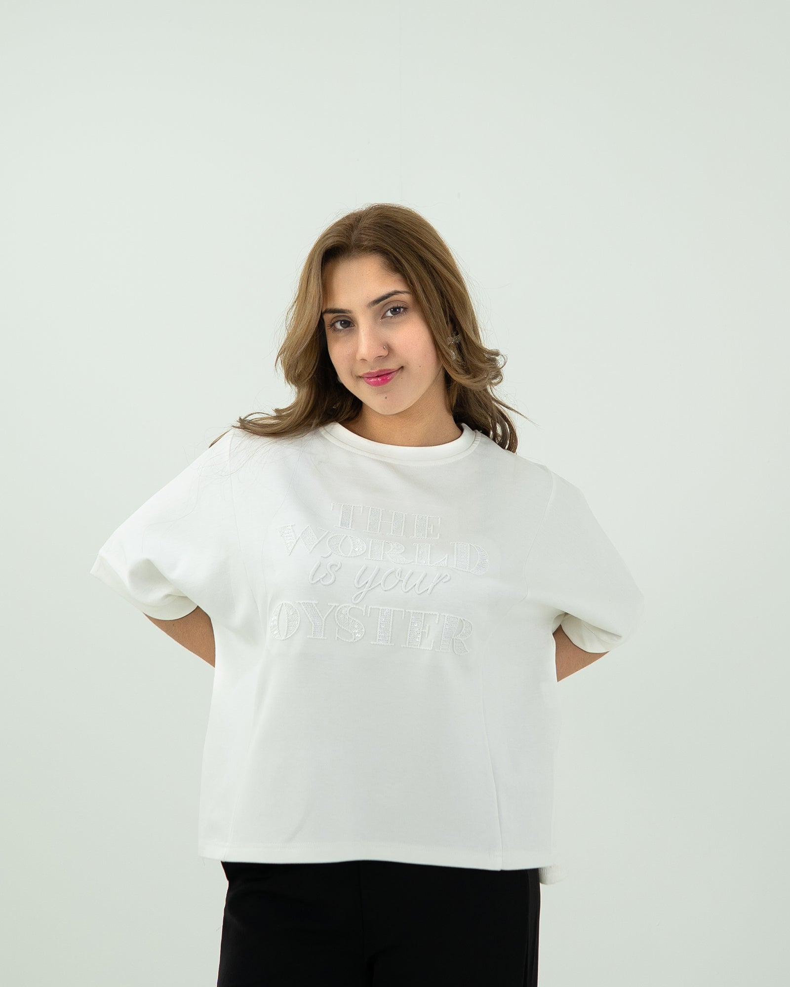 White Oyster Tee