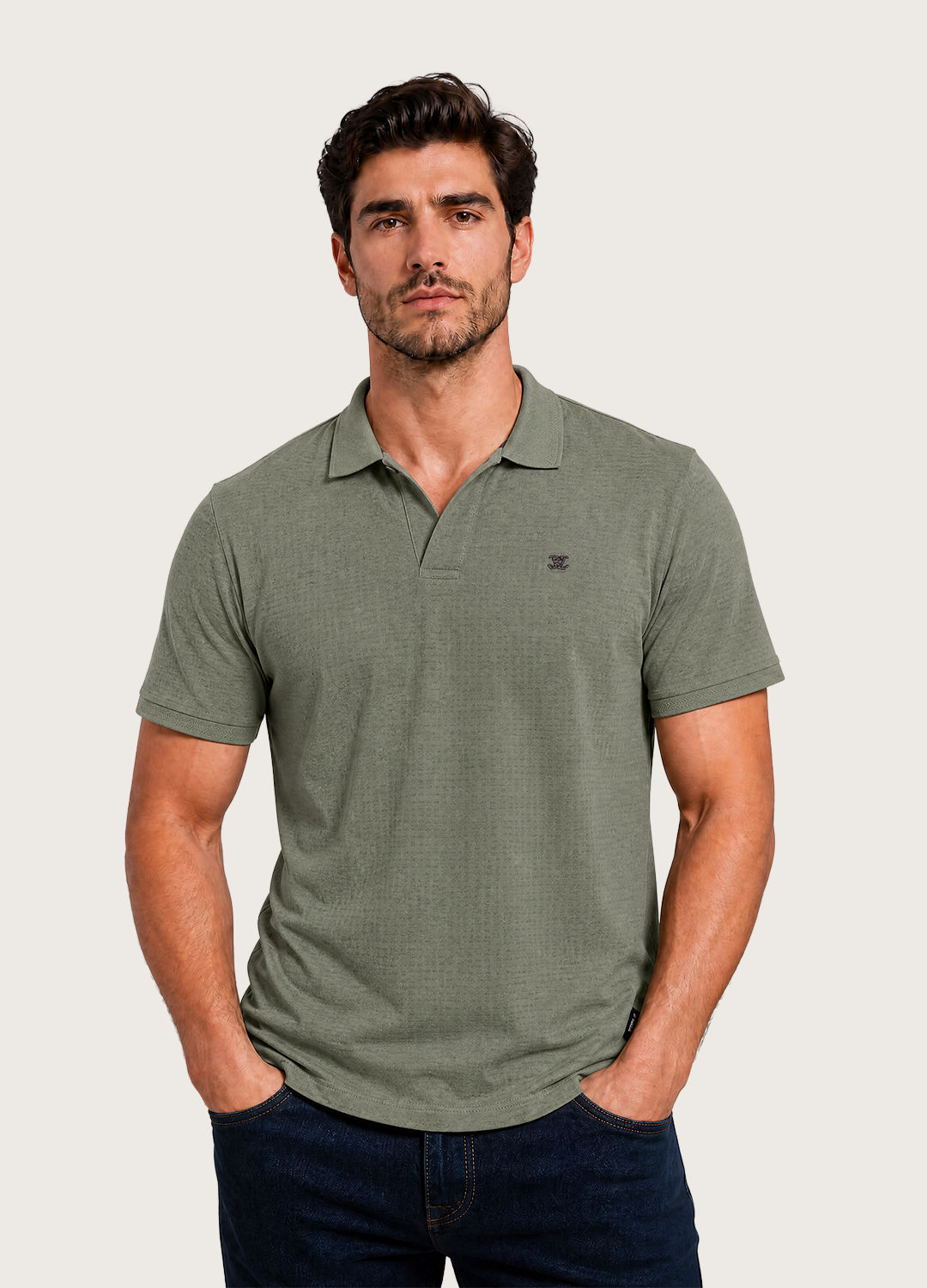 Olive Textured Polo