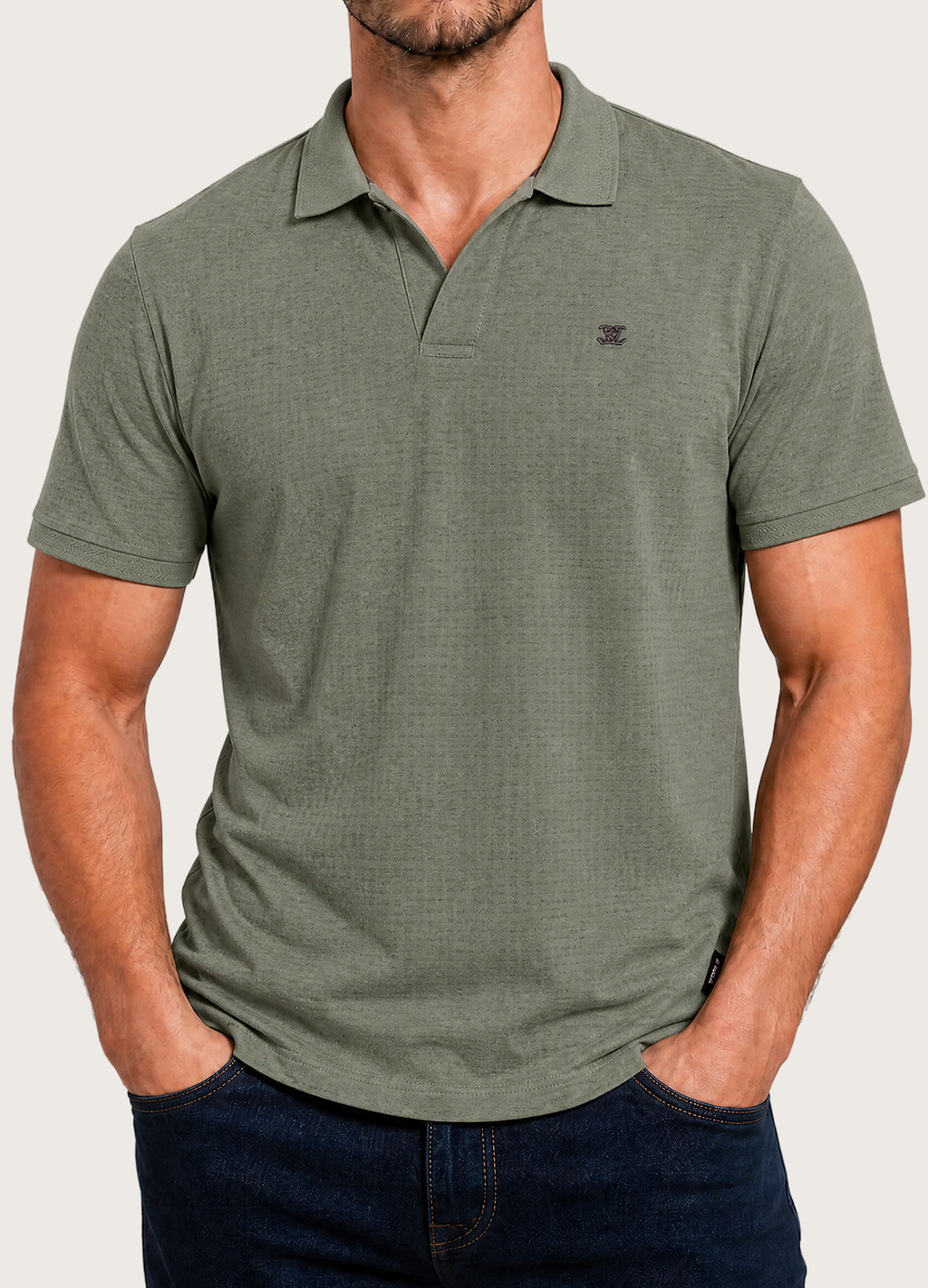 Olive Textured Polo