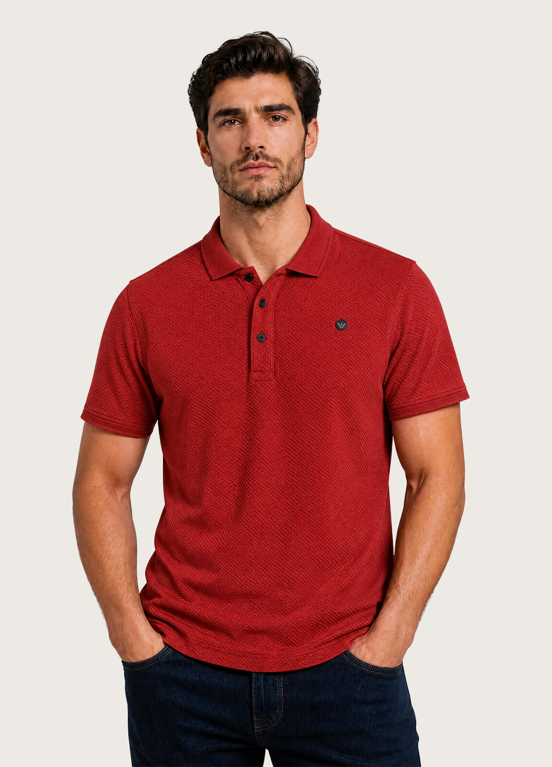 Rust Popcorn Polo
