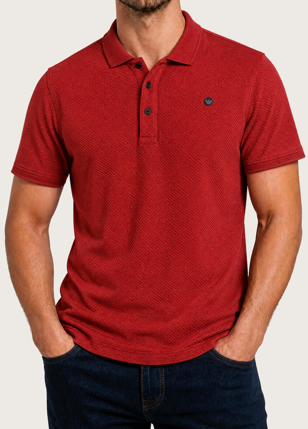 Rust Popcorn Polo