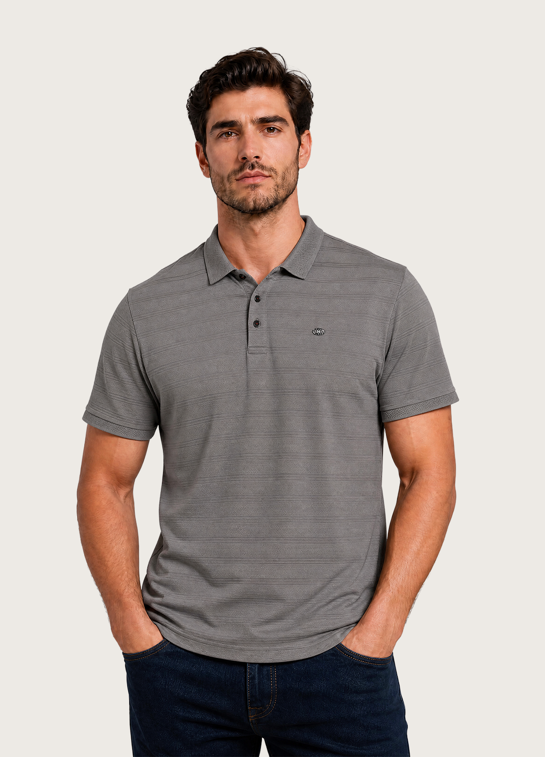 Line Textured Polo