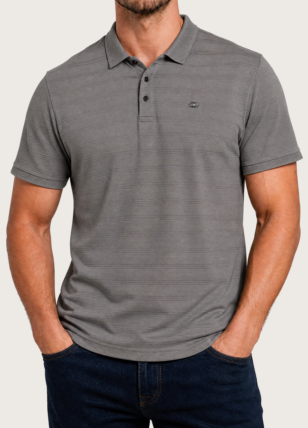 Line Textured Polo