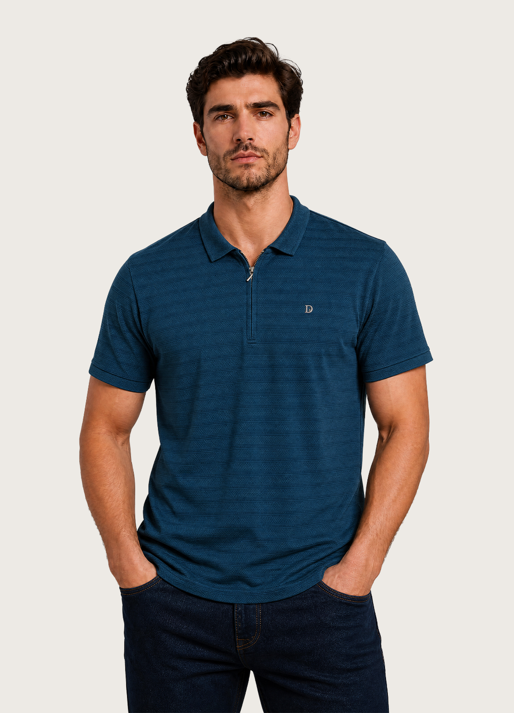 D Quarter Zip Polo