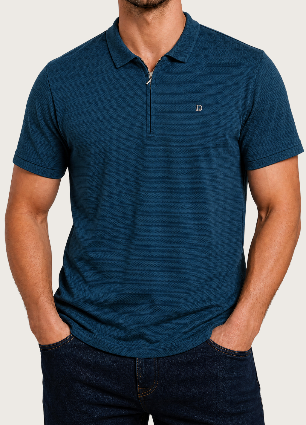 D Quarter Zip Polo