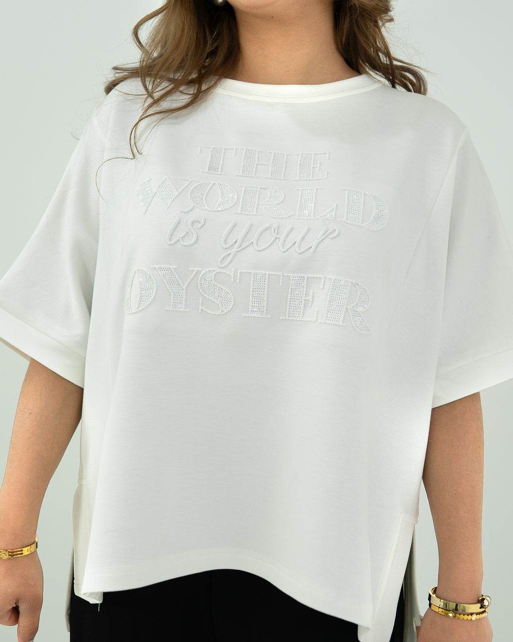 White Oyster Tee