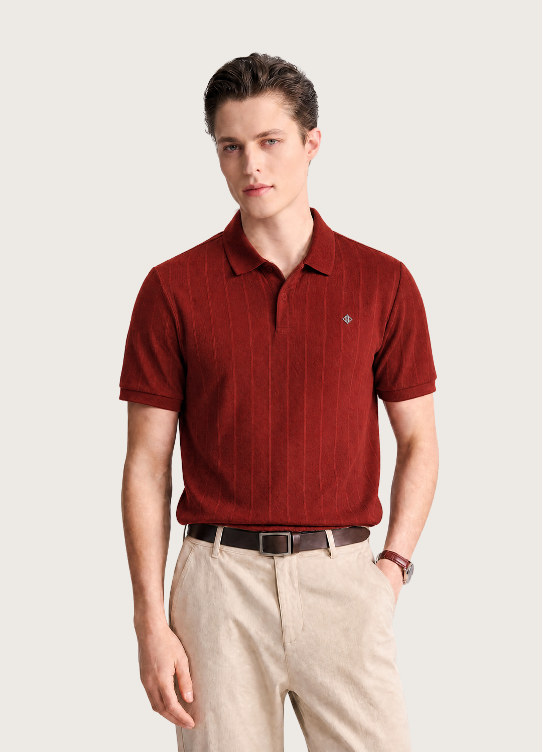Line Textured Polo