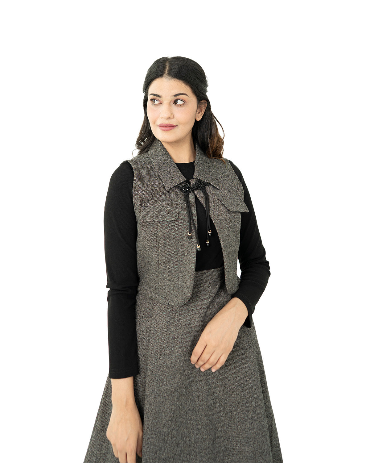 Silver Grace Shirt with Coat