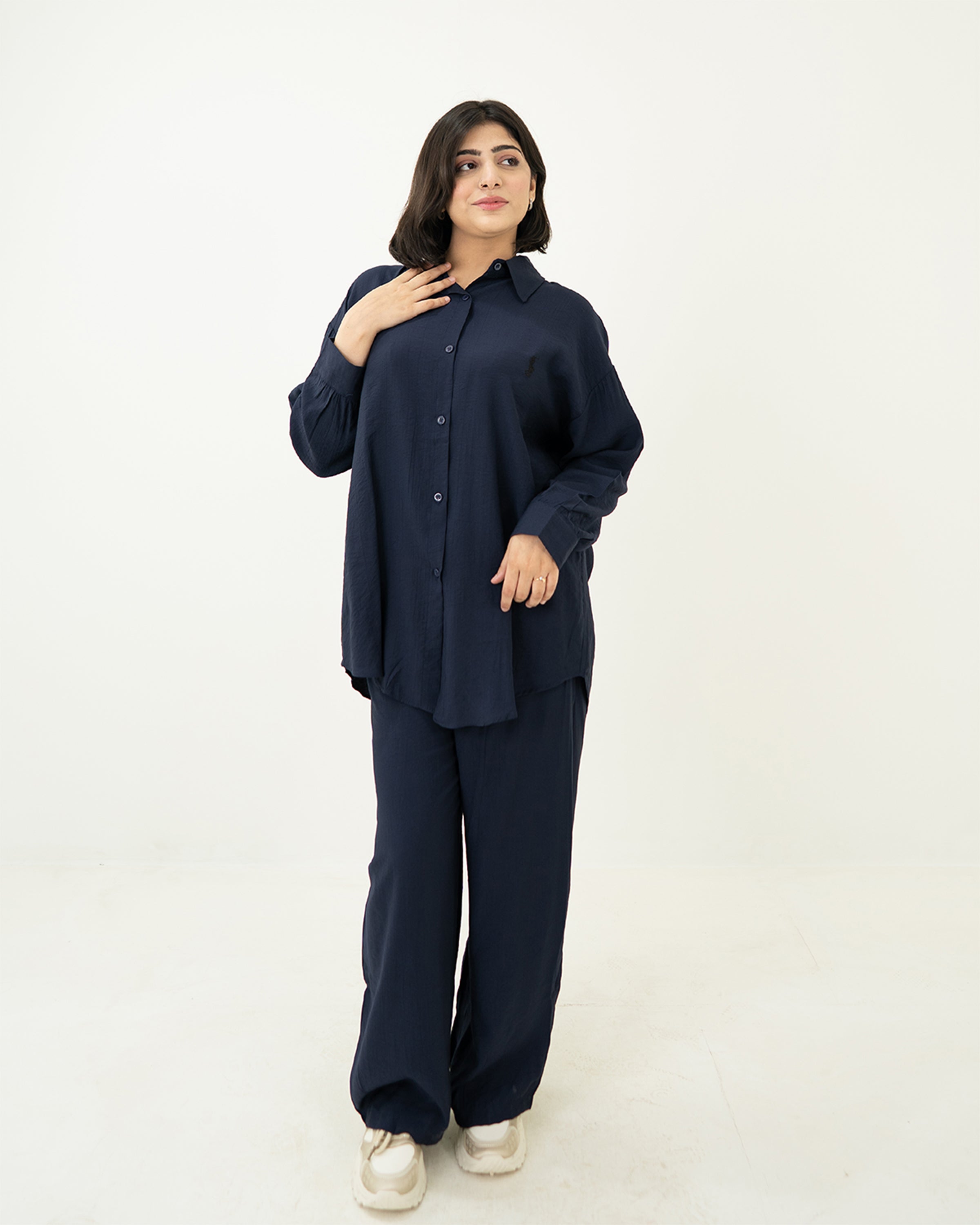 Deep Blue Polo Co-ord Set