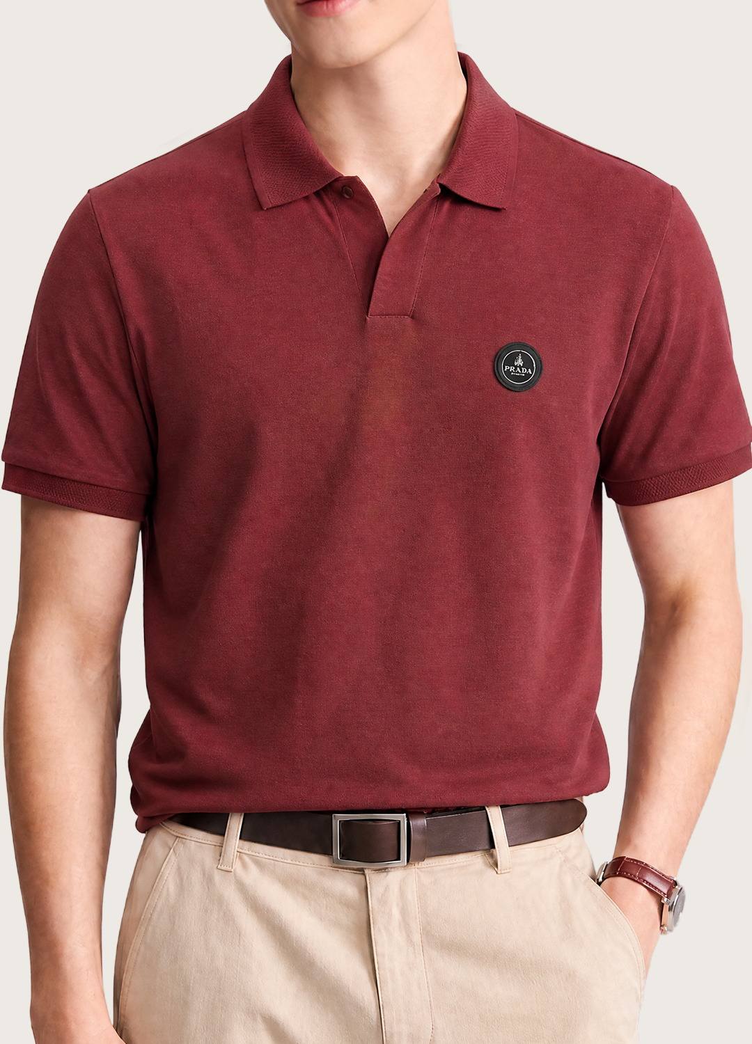 Johnny Collar Maroon Polo