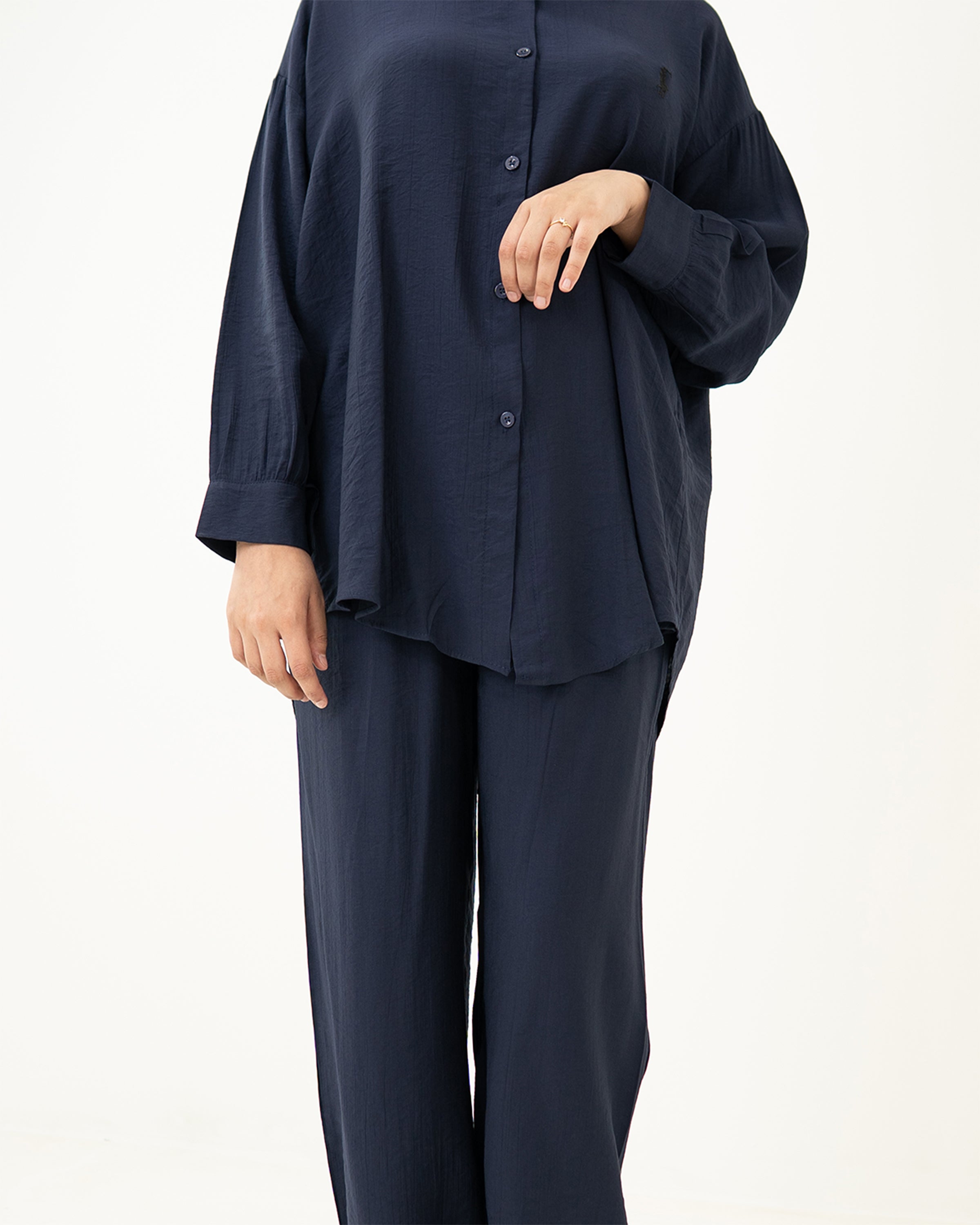 Deep Blue Polo Co-ord Set