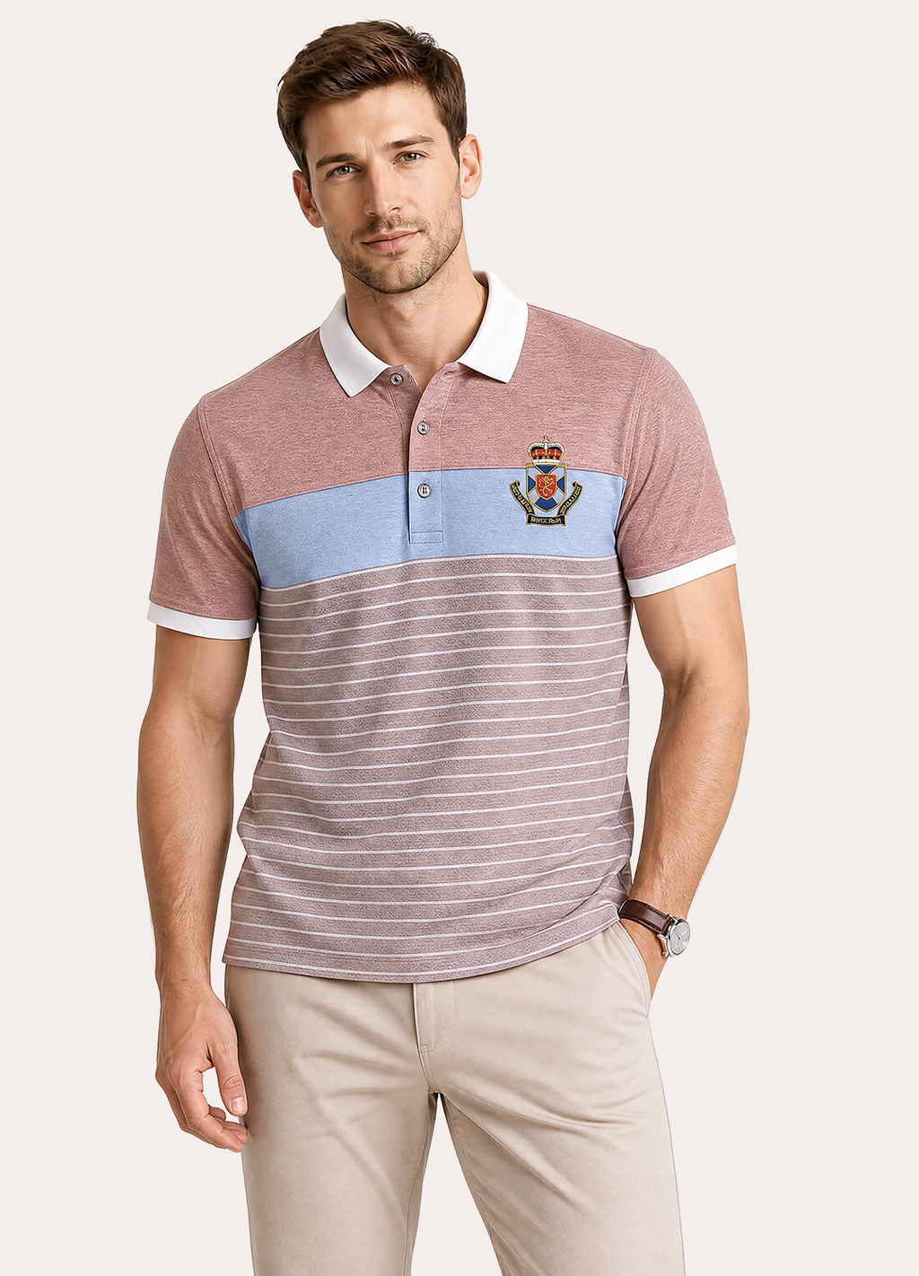 Lining White Collar Polo