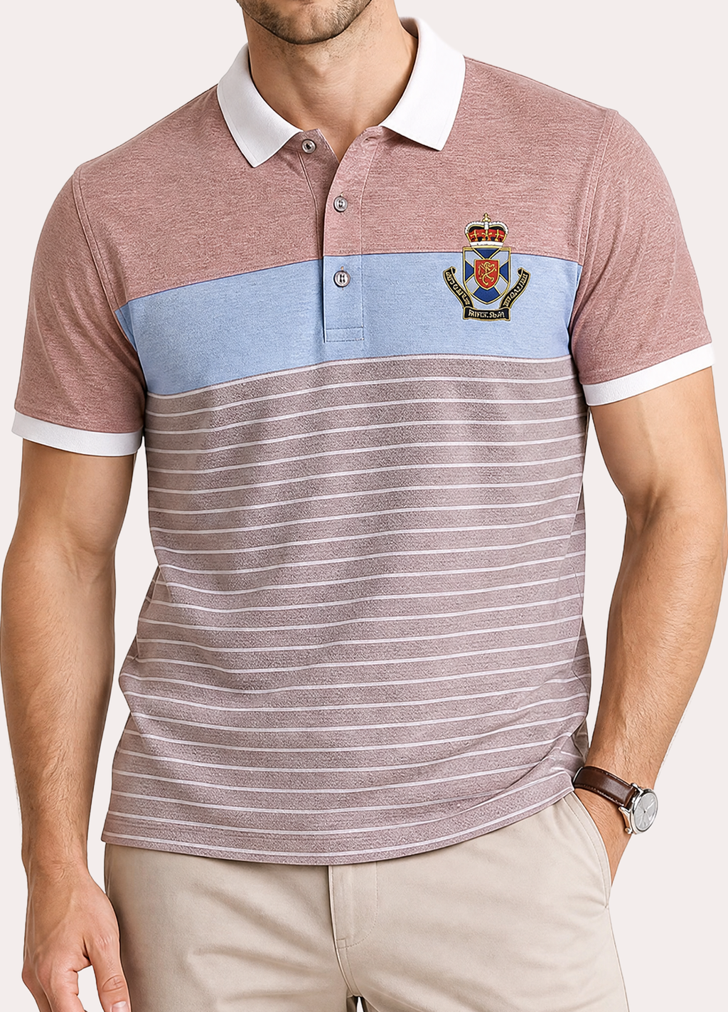 Lining White Collar Polo
