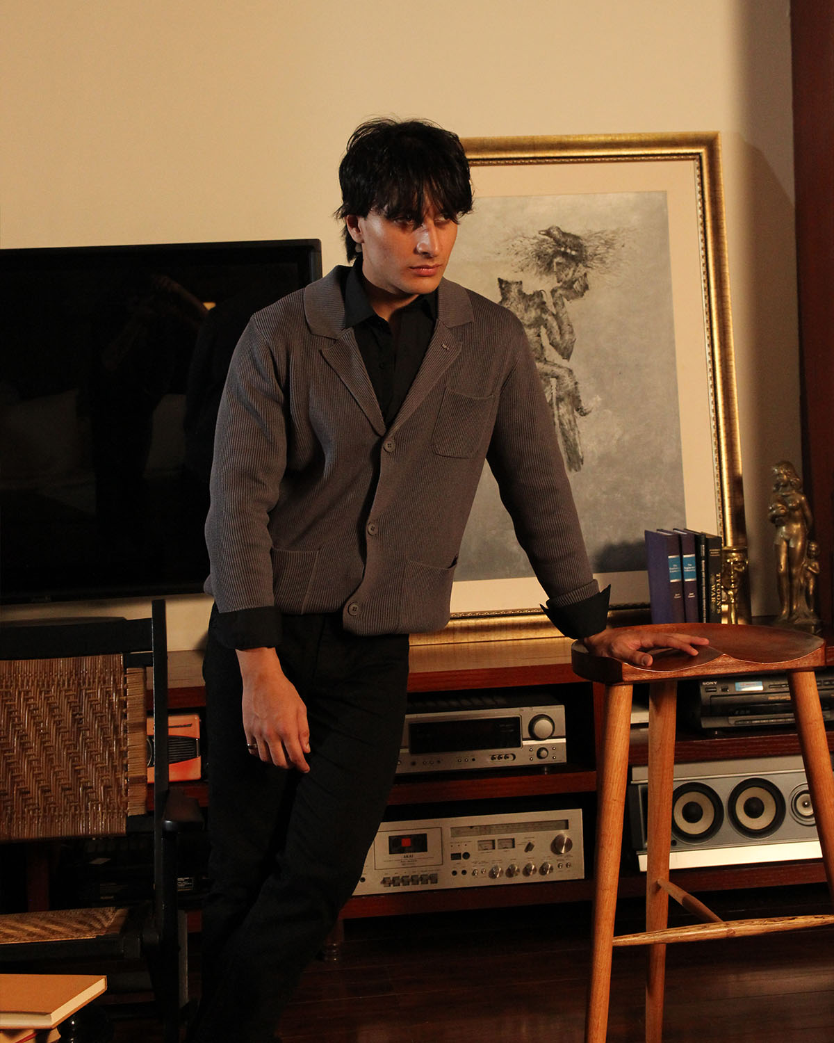 Men’s Ribbed Knit Button-Up Cardigan