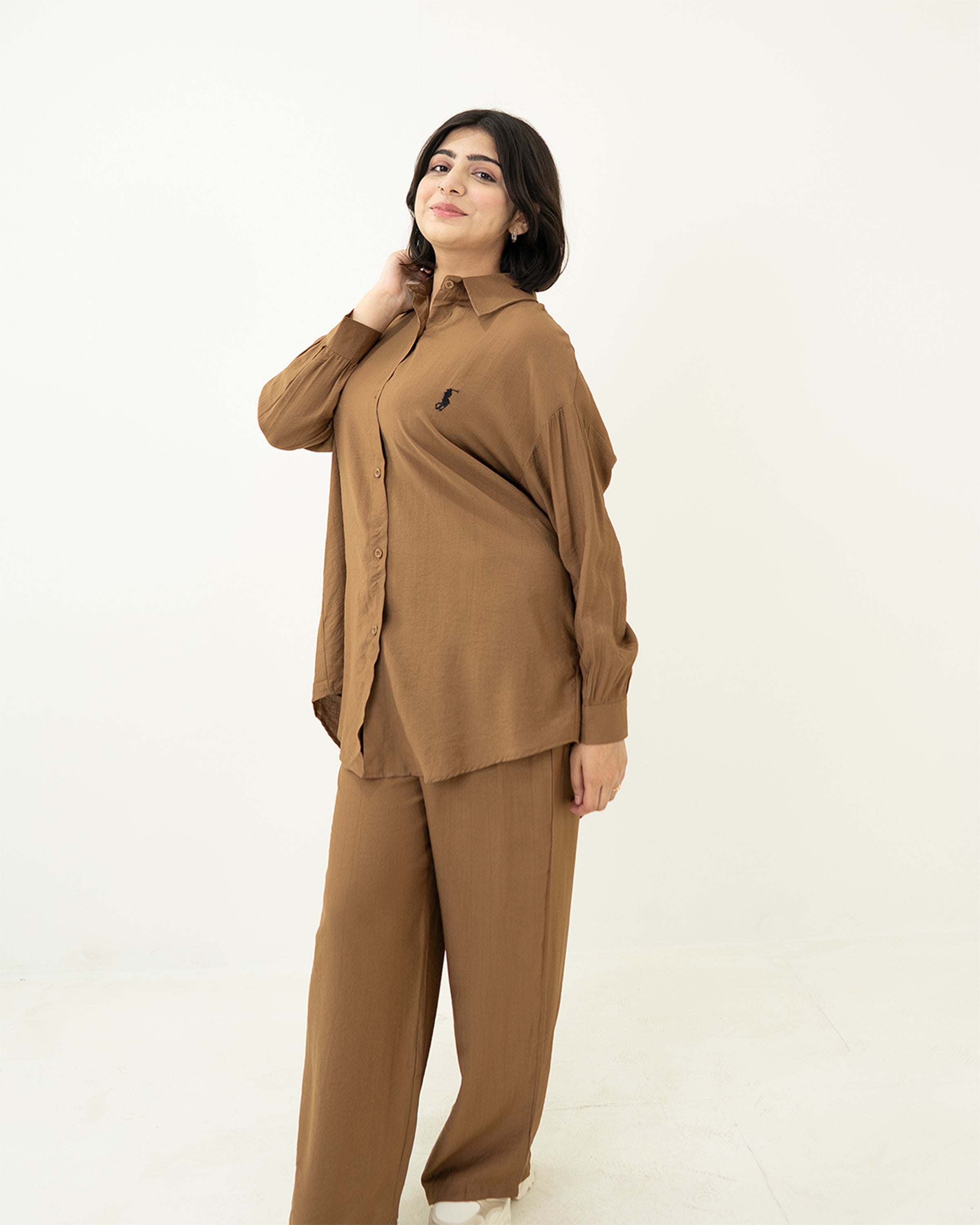 Brown Polo Co-ord Set