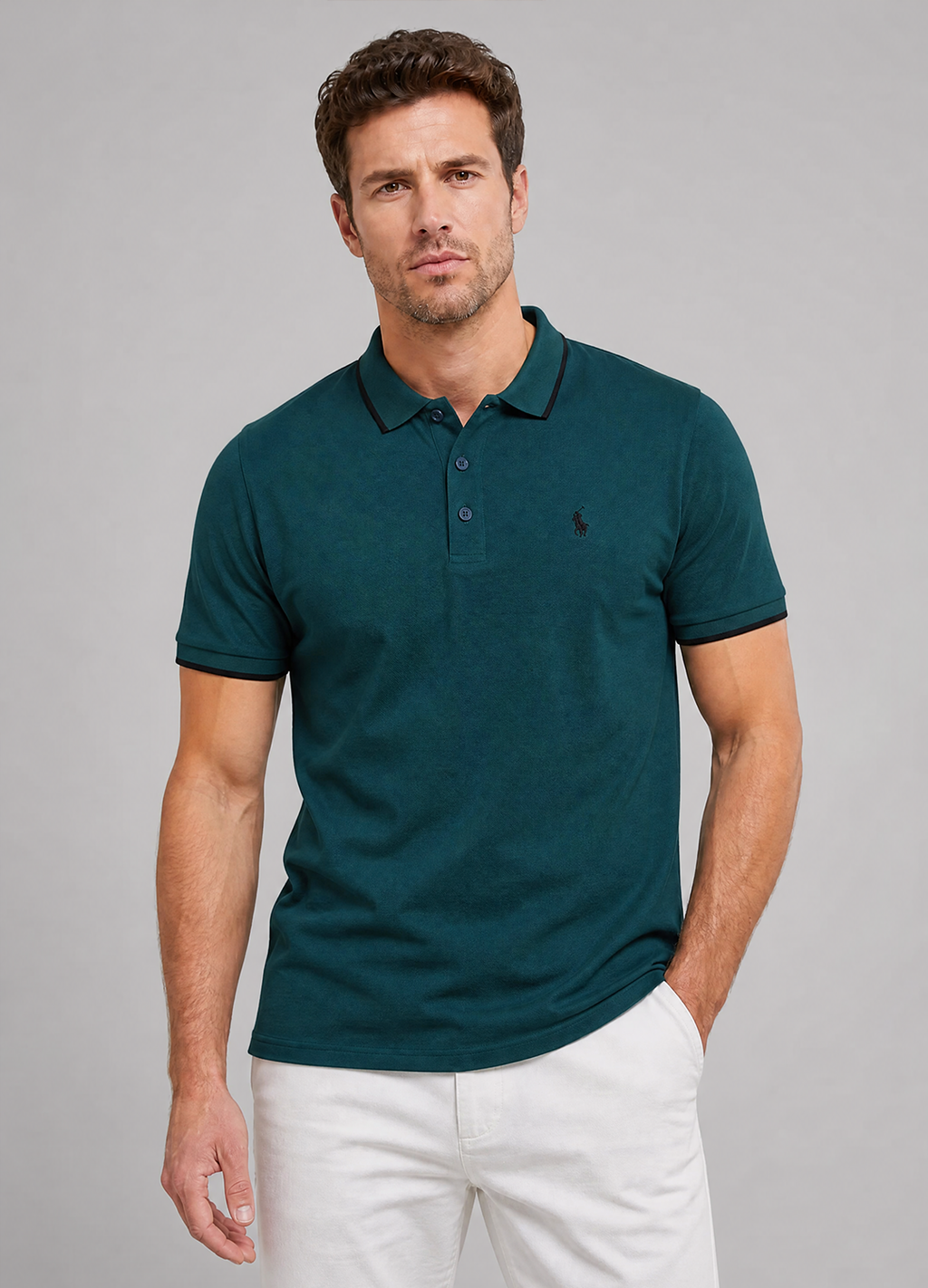 Sea Green Knit Polo