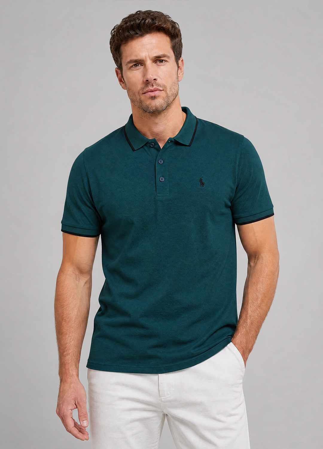 Sea Green Knit Polo