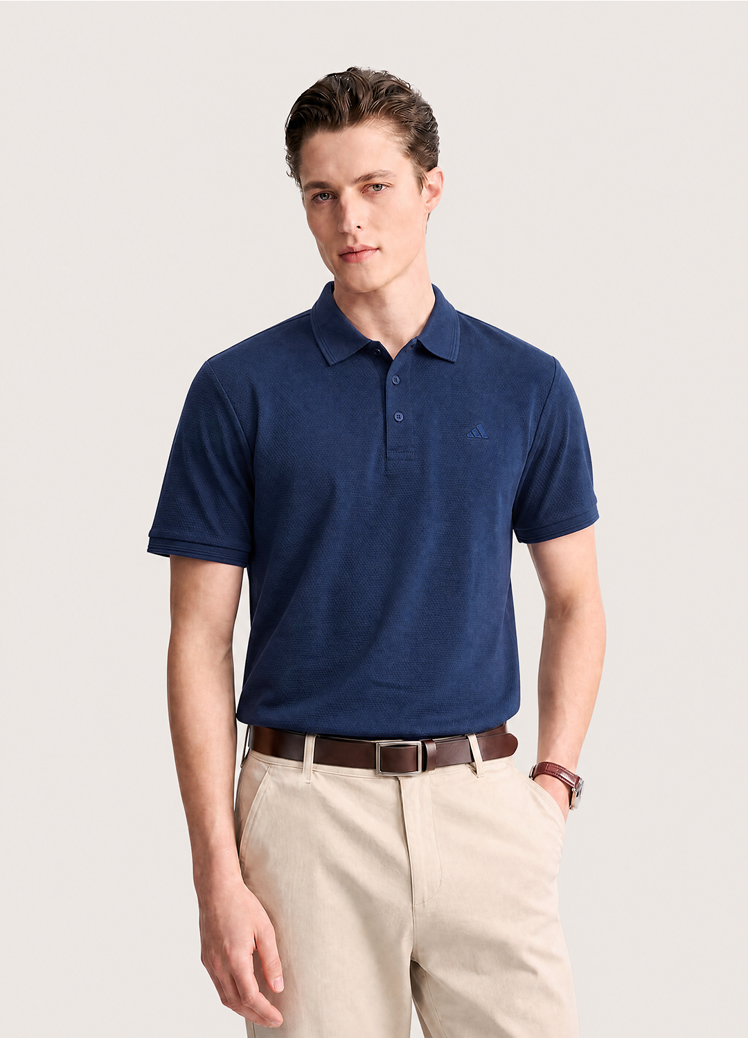 Navy Blue Knit Polo