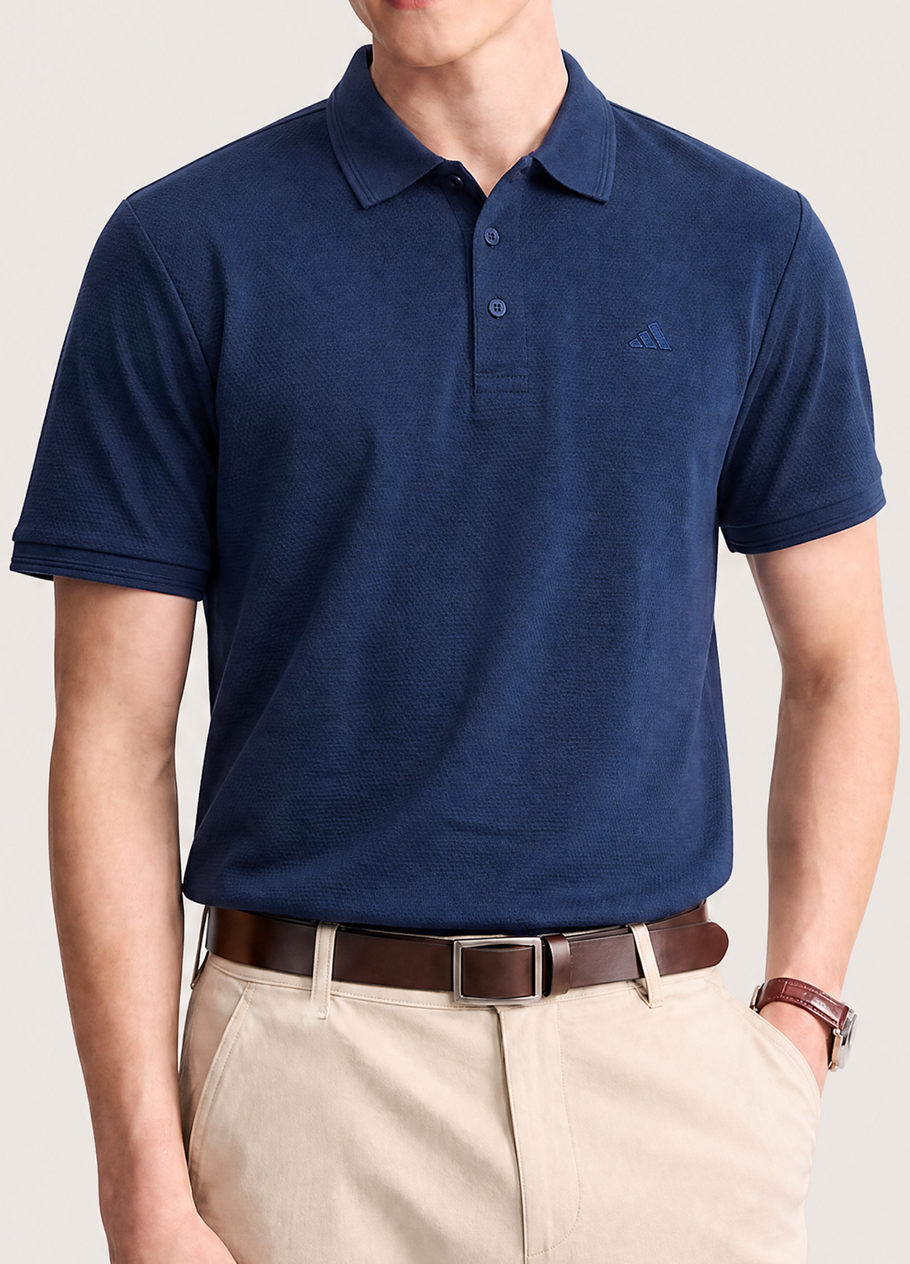 Navy Blue Knit Polo