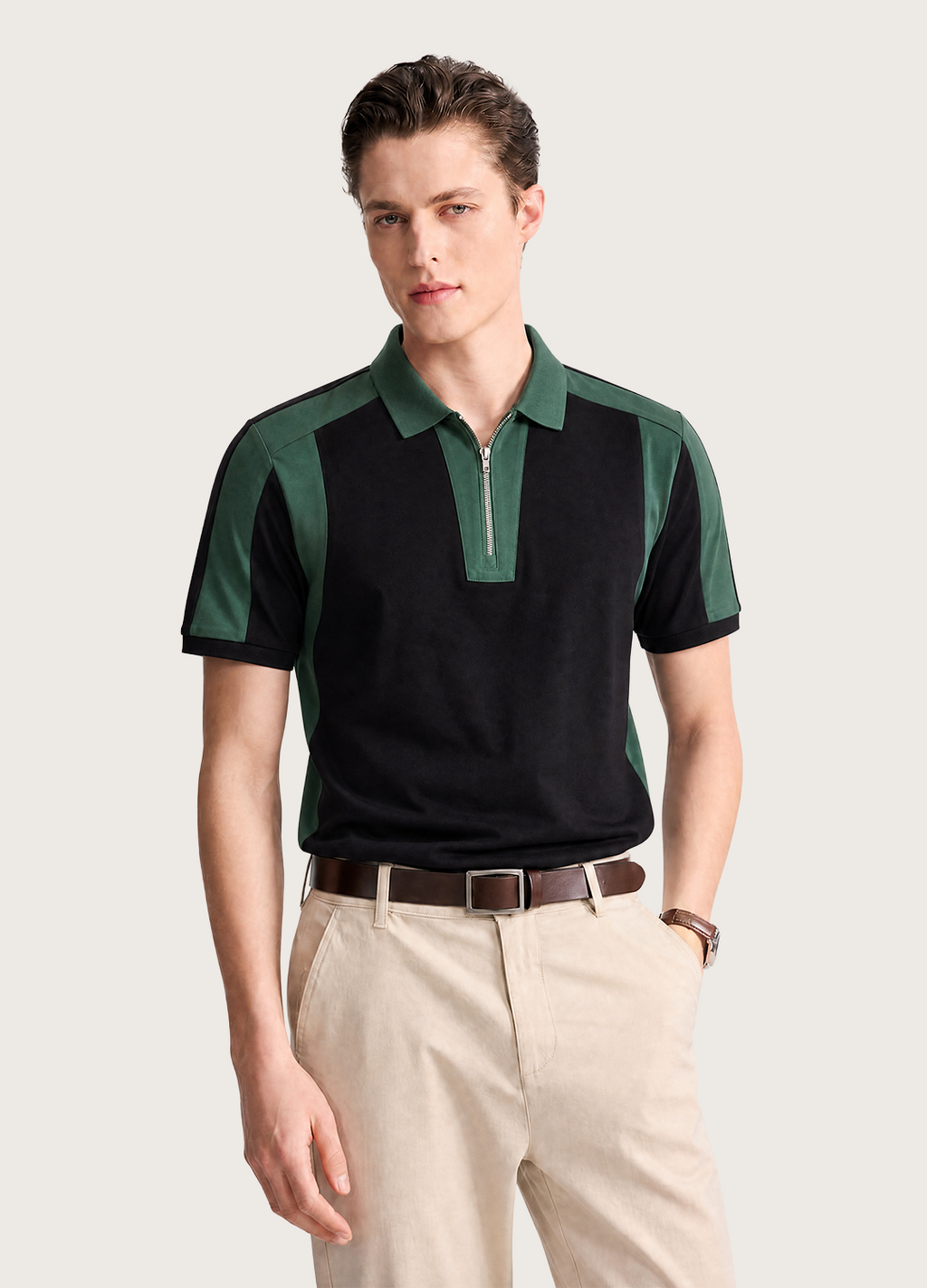 Green Panel Polo