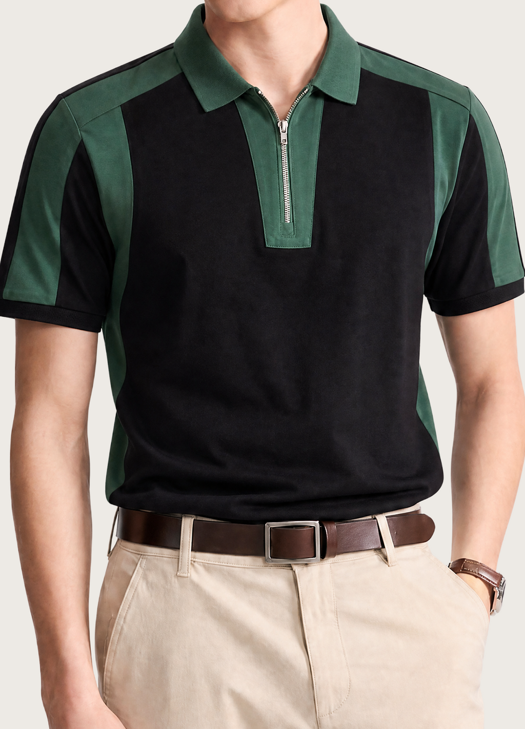 Green Panel Polo