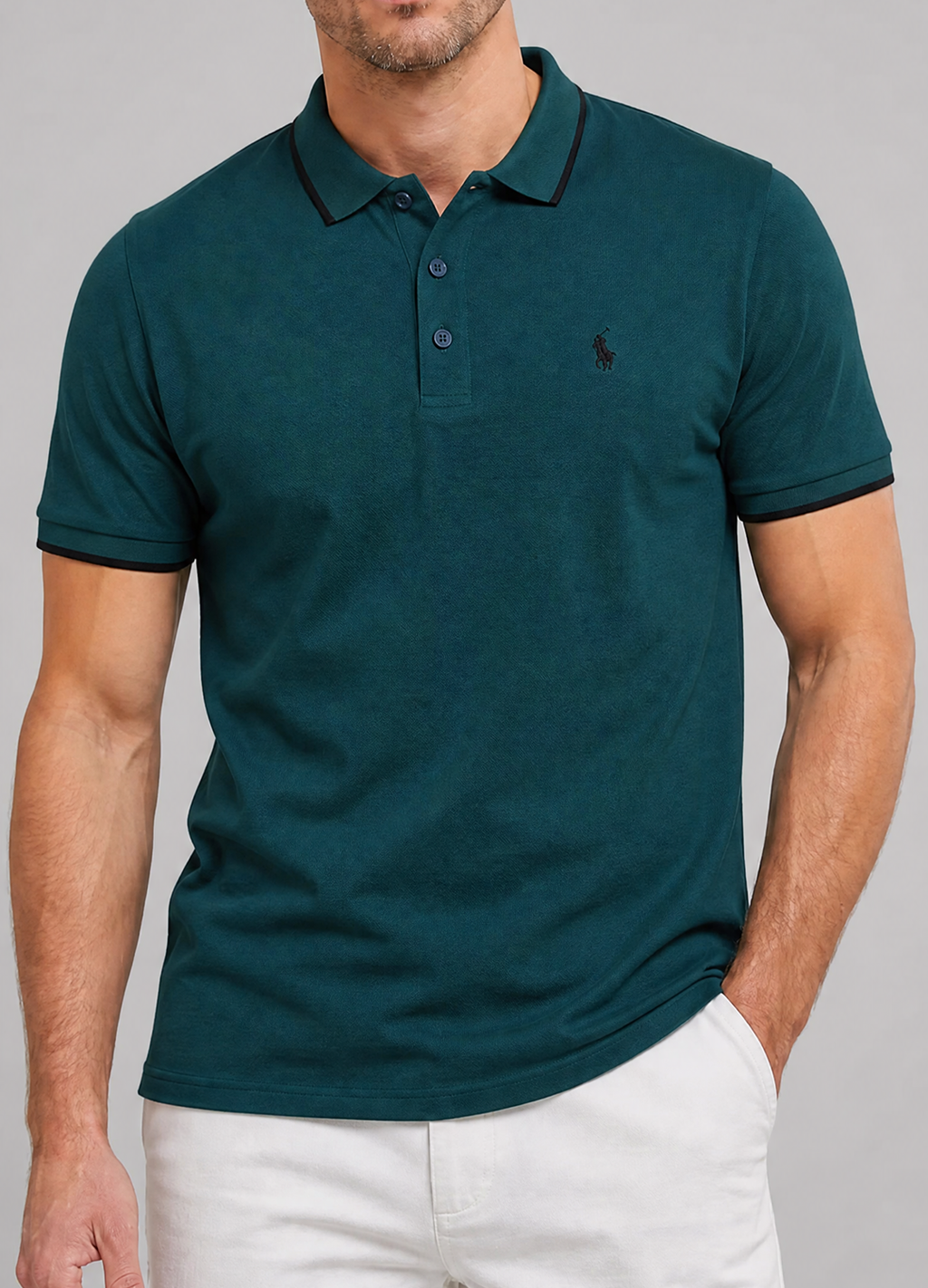 Sea Green Knit Polo
