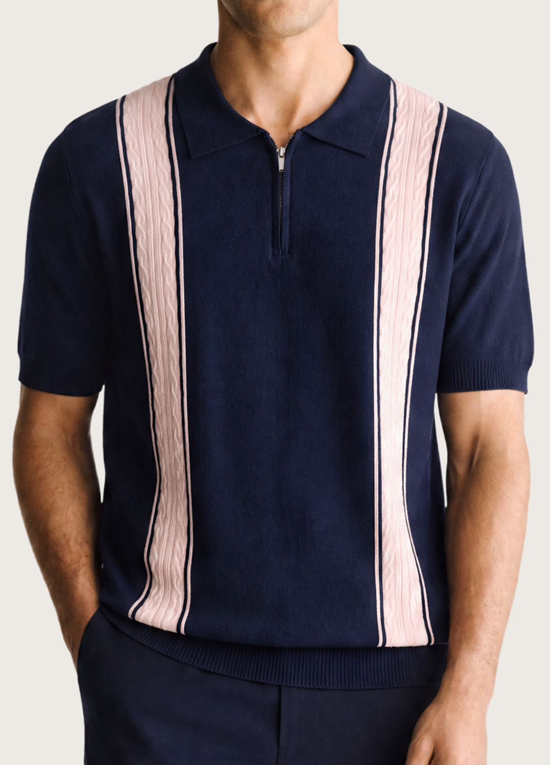 Stripe Panel Polo