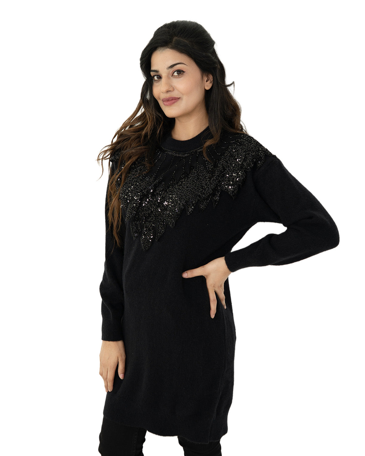 Black Pearl Shine Sweater