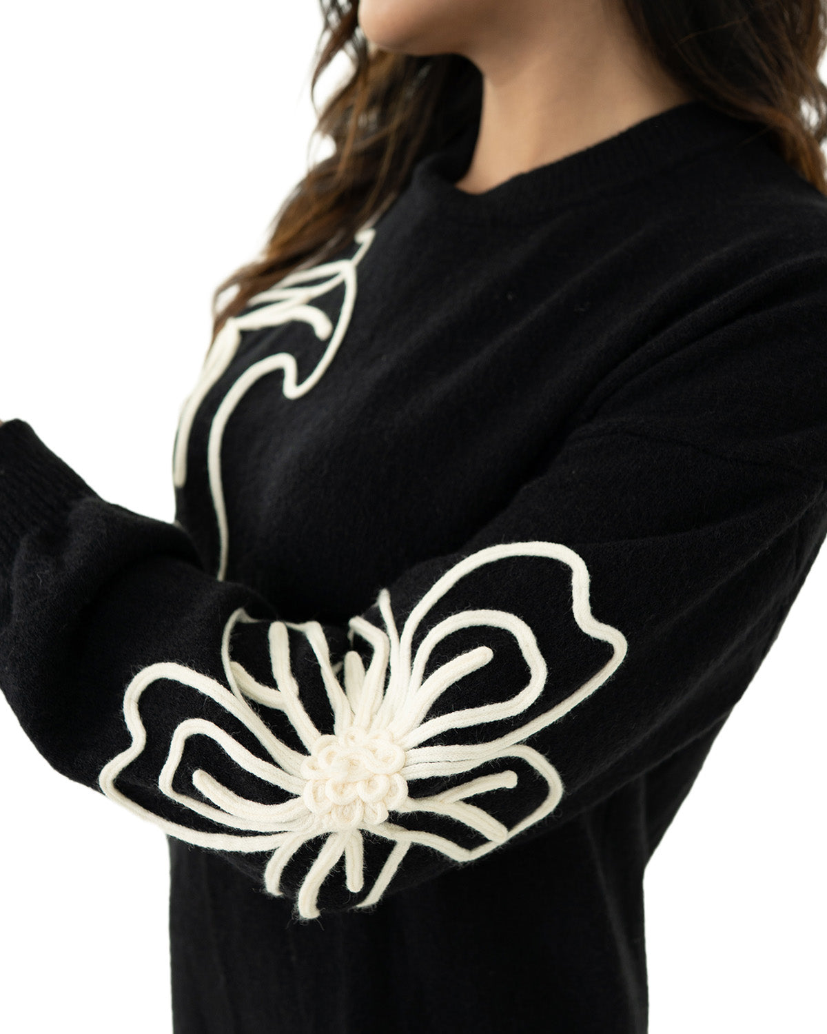 Black Bloom Sweater