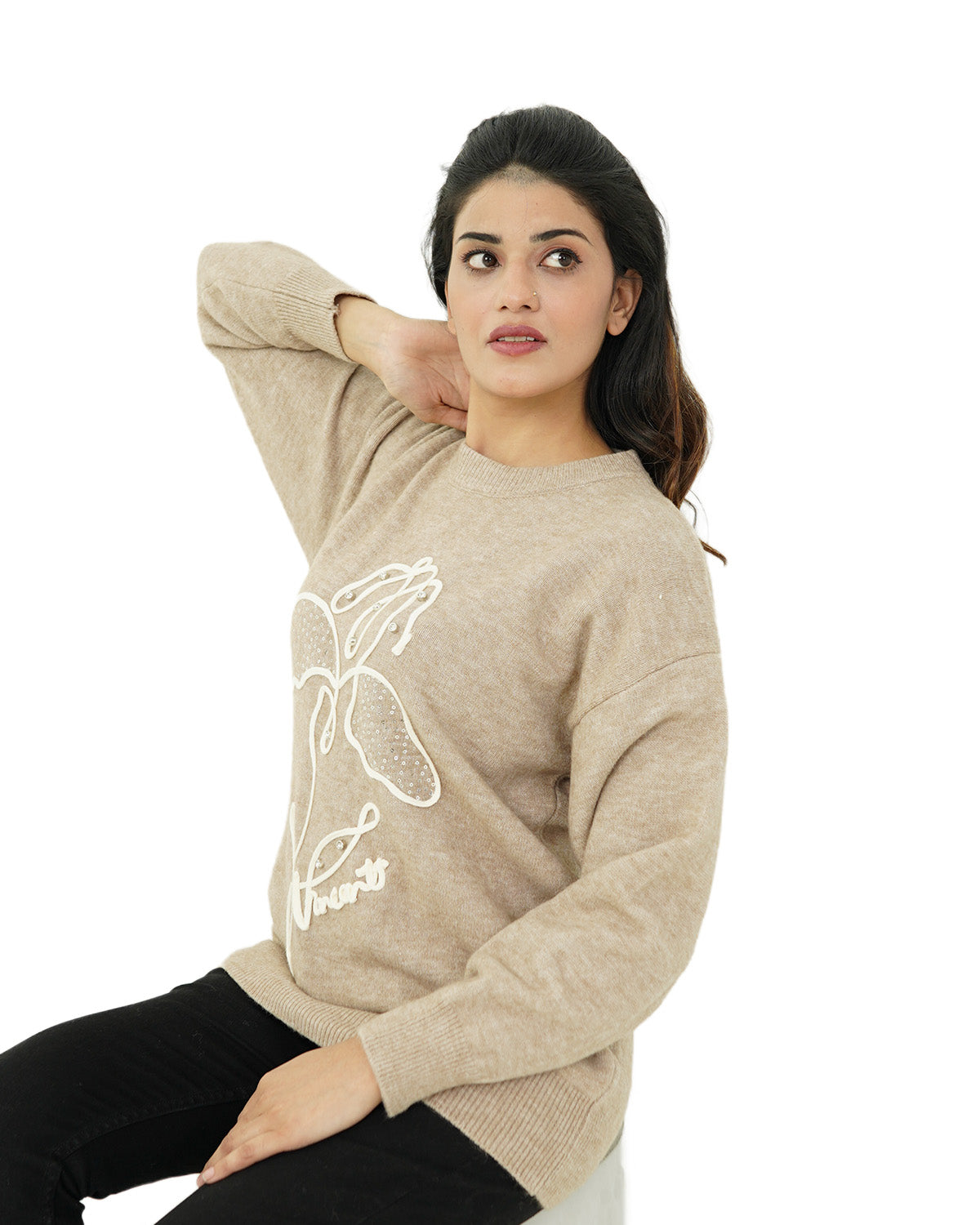 Caramel Bloom Sweater