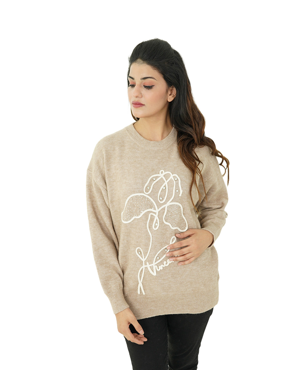 Caramel Bloom Sweater