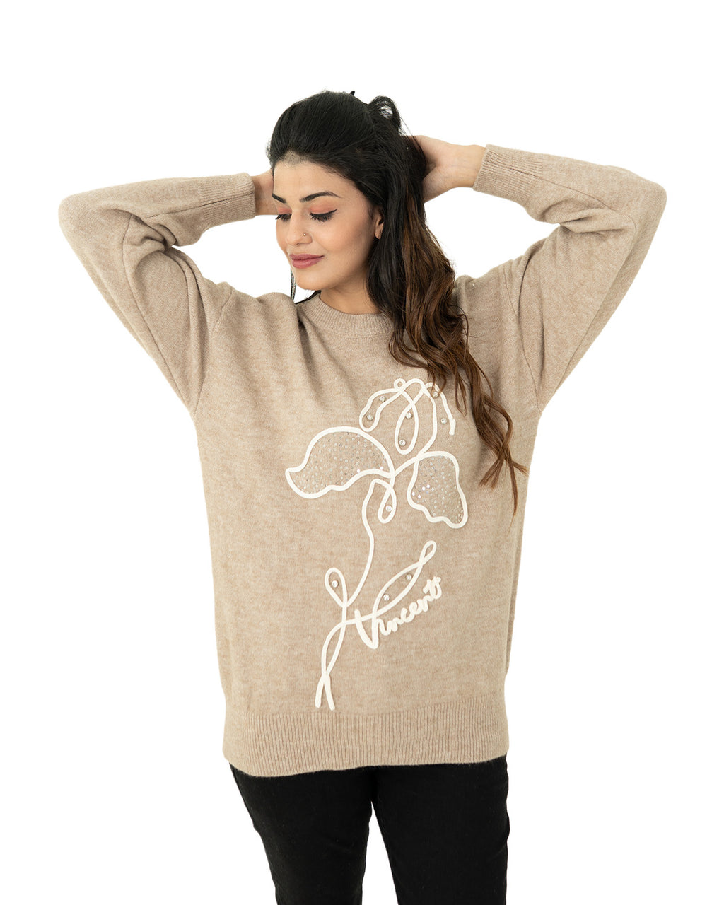 Caramel Bloom Sweater