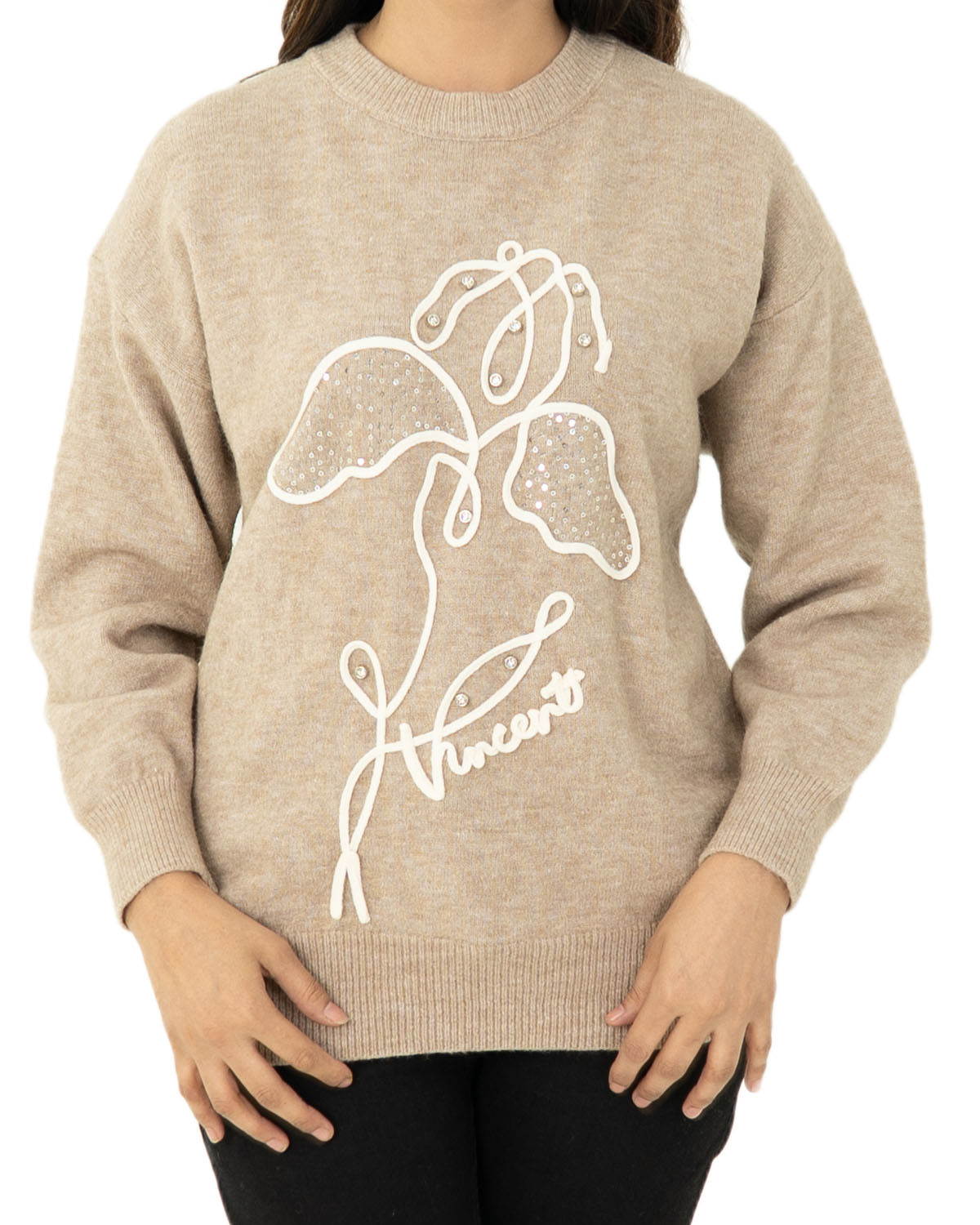 Caramel Bloom Sweater