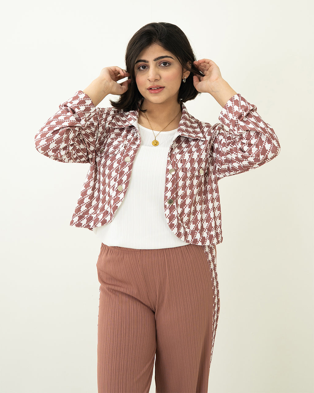 Brown Grid Set 3pc