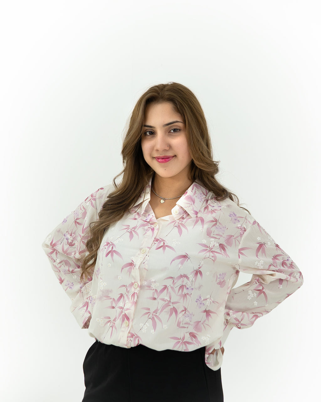 Pink Leaf Top