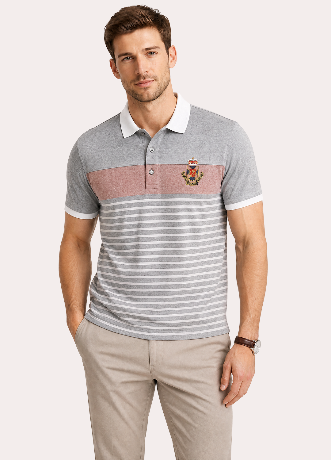 Lining White Collar Polo