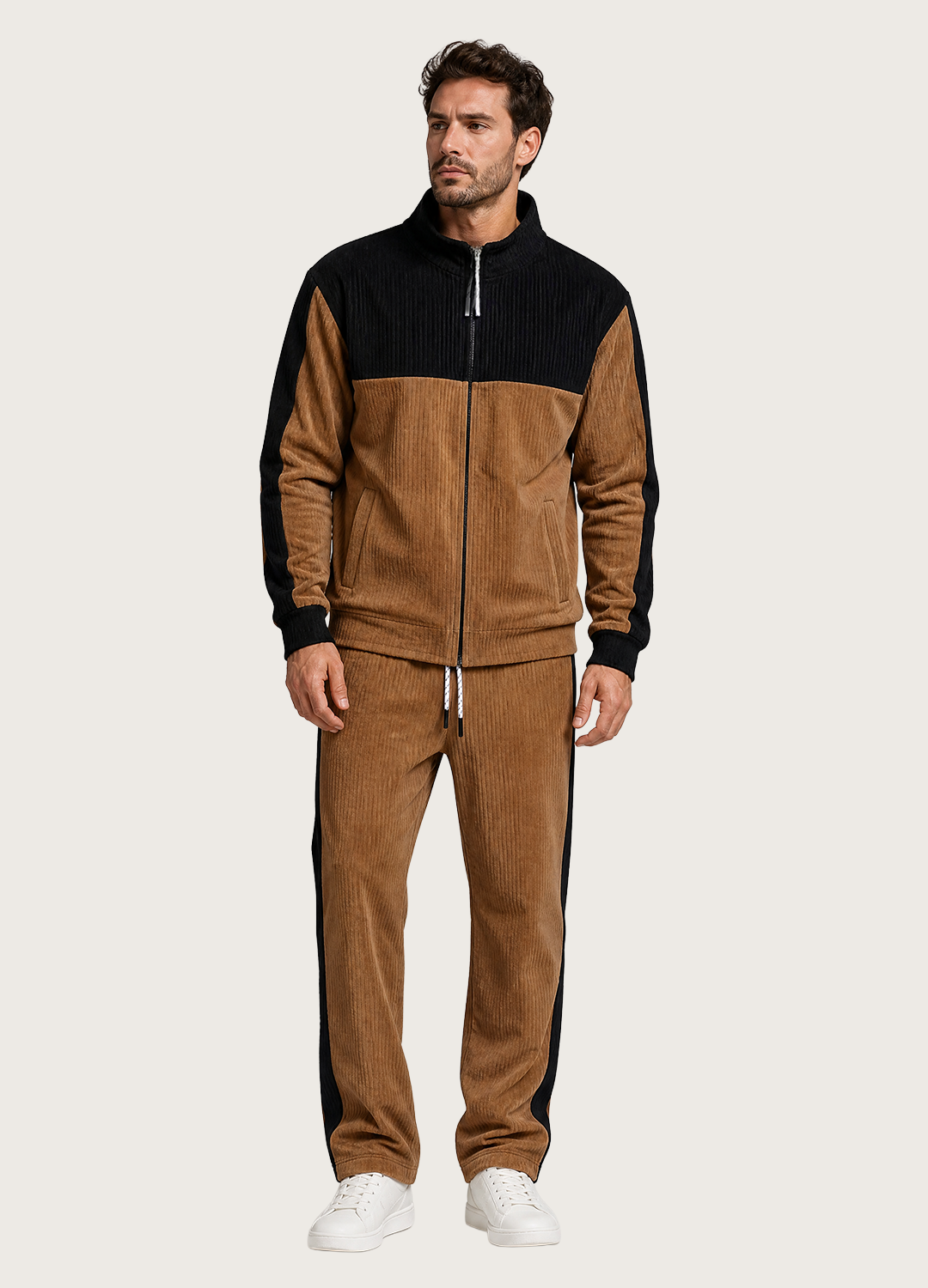 Corduroy Black Panel Suit