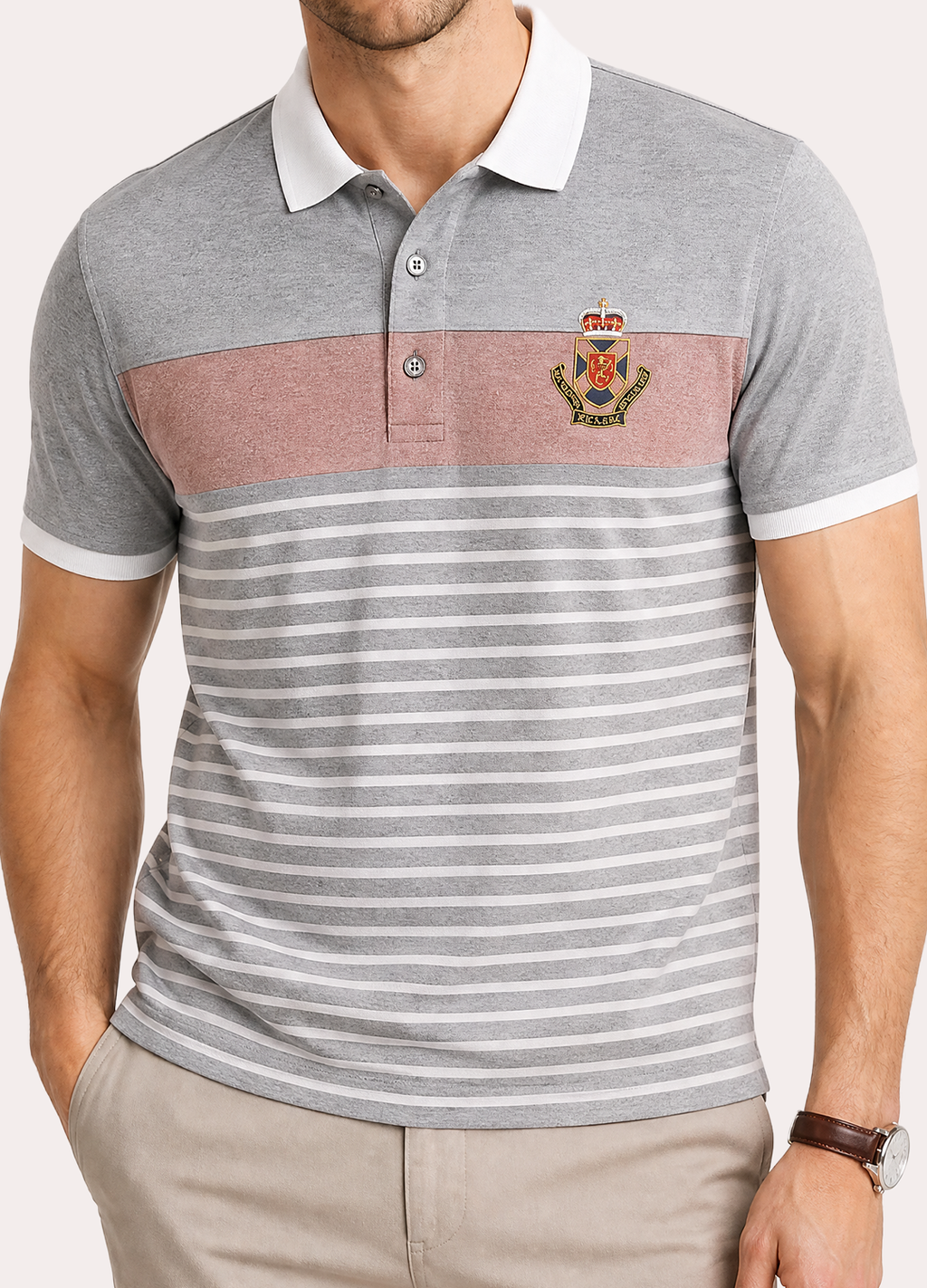 Lining White Collar Polo