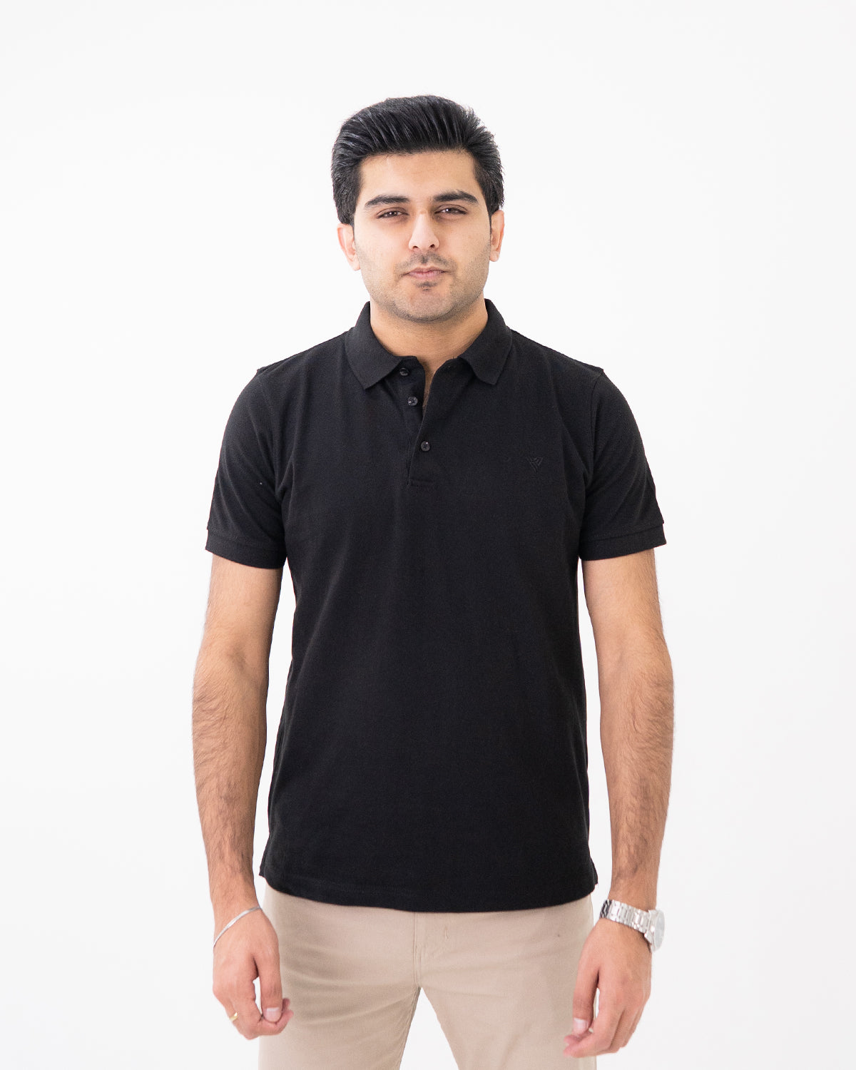 Black Knit Polo
