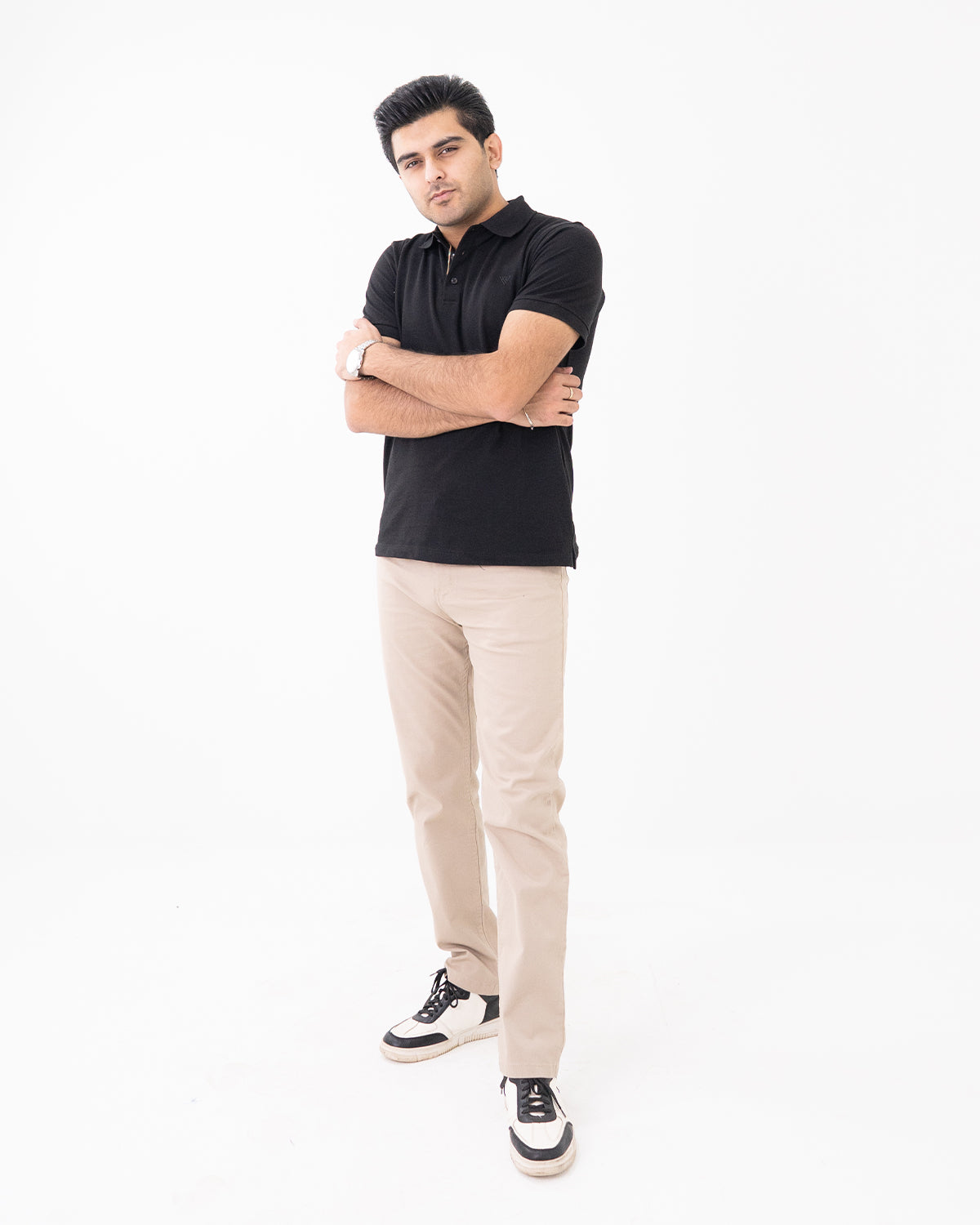 Black Knit Polo