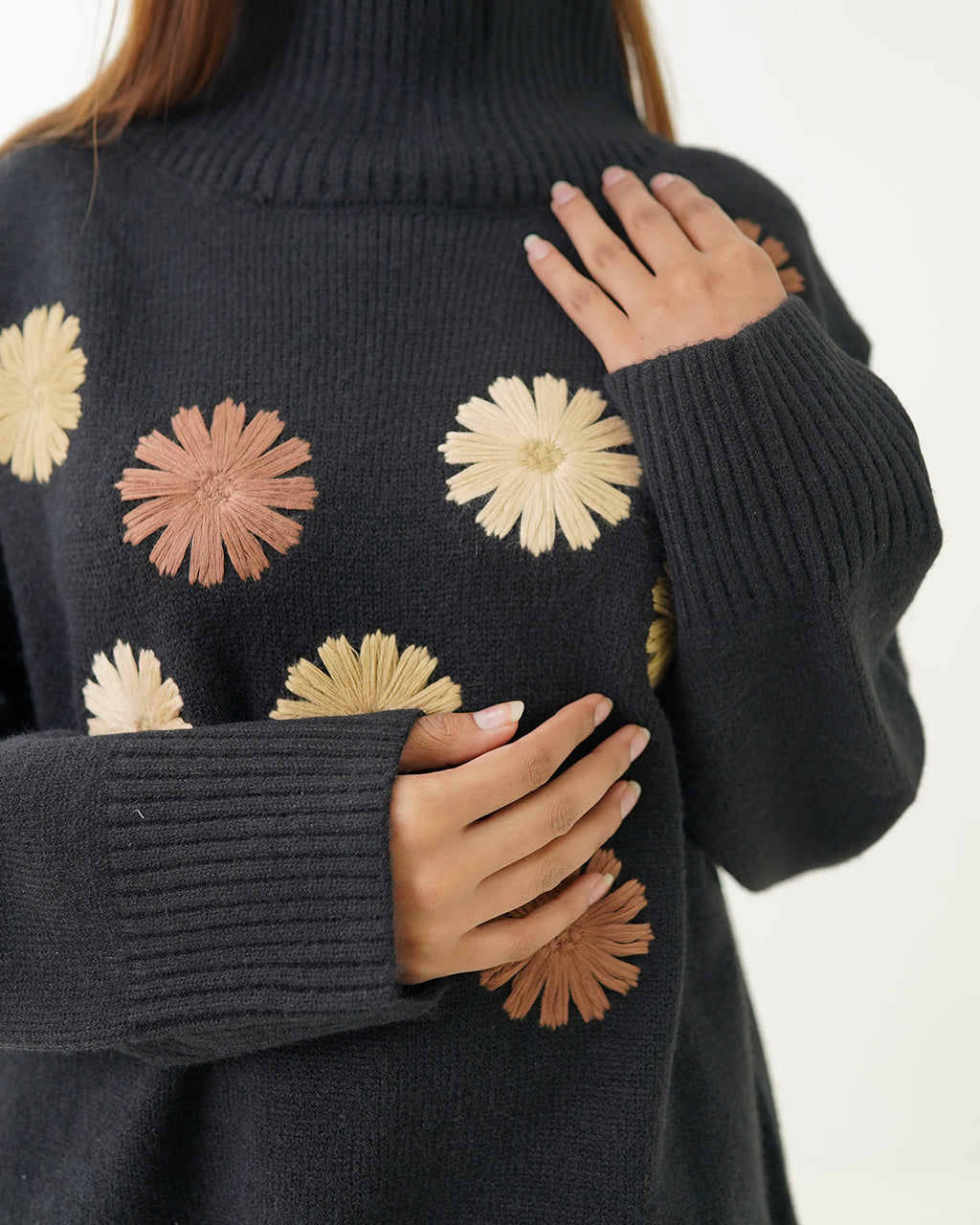 Floral Embroidered Sweater