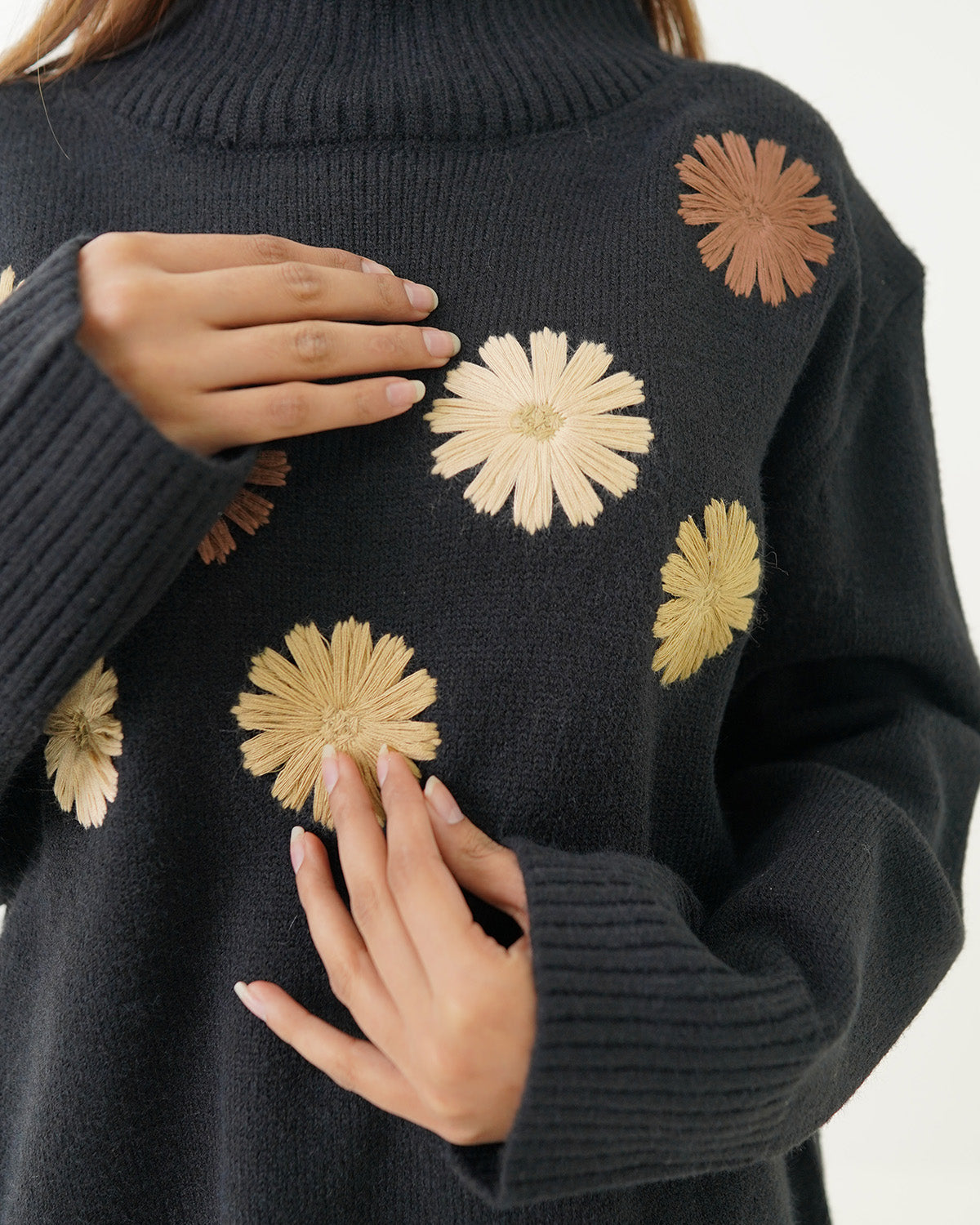 Floral Embroidered Sweater