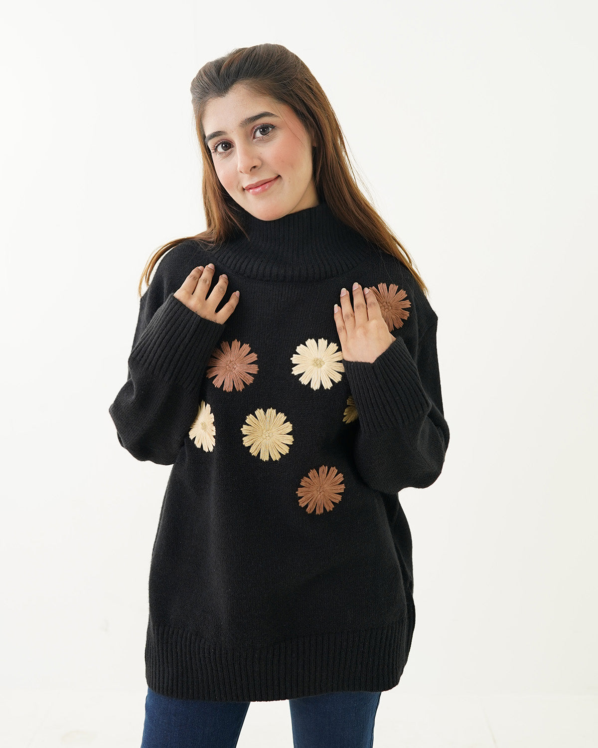 Floral Embroidered Sweater