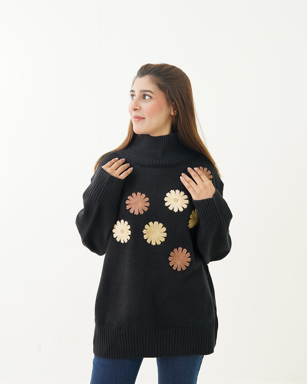 Floral Embroidered Sweater