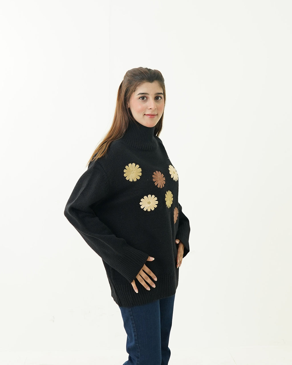 Floral Embroidered Sweater