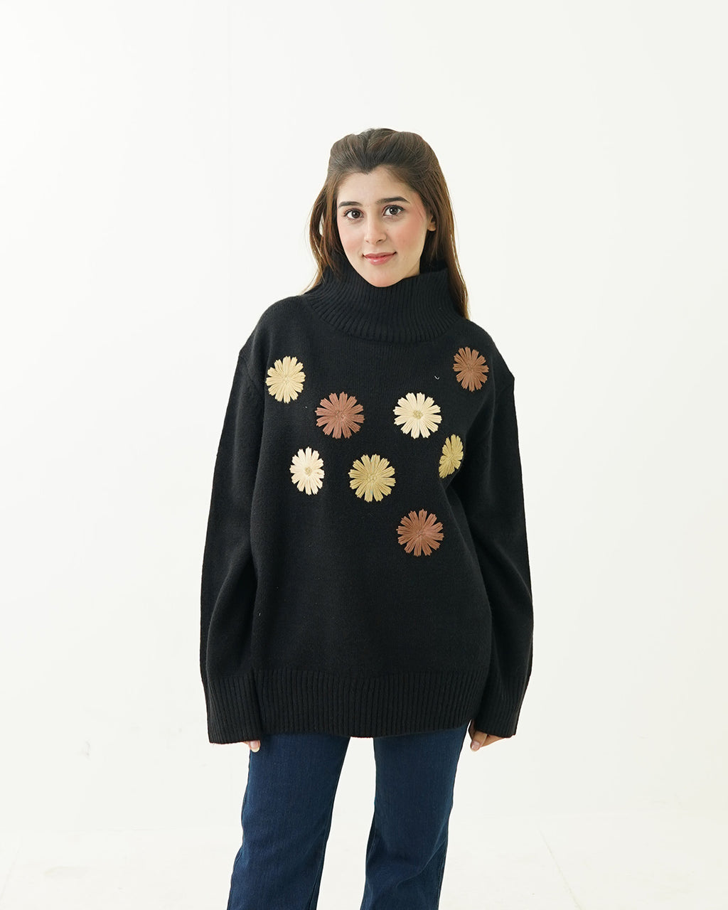 Floral Embroidered Sweater