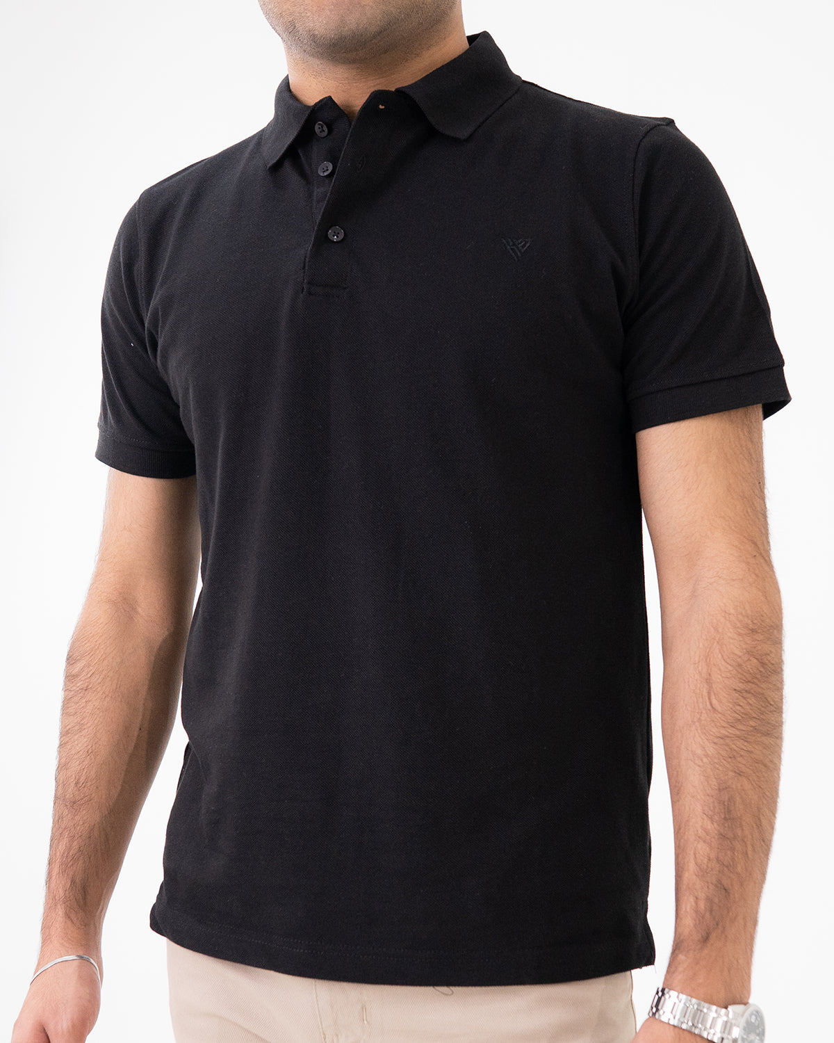Black Knit Polo