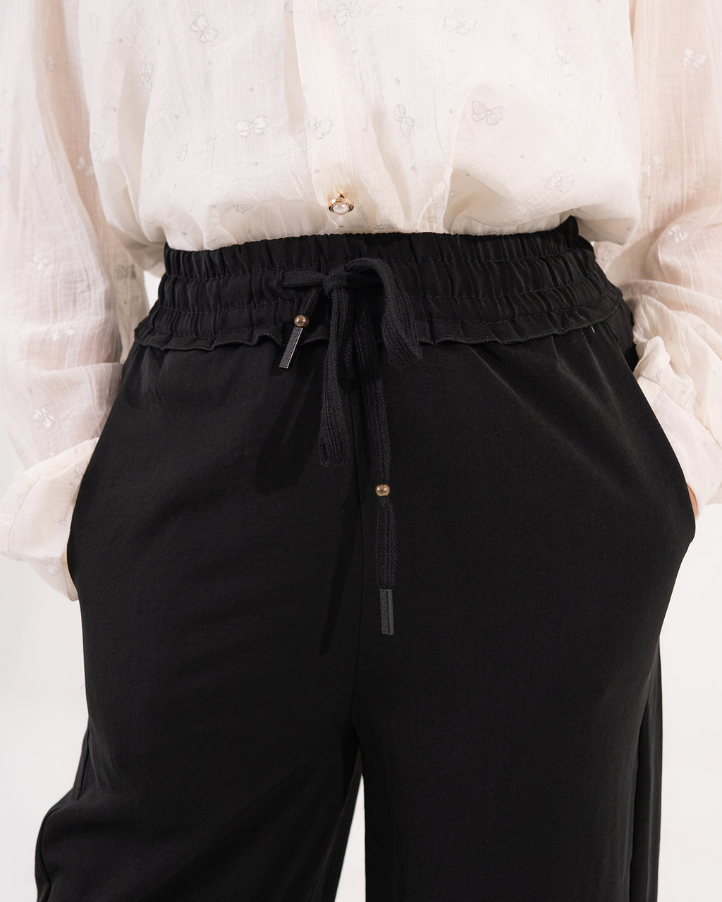 Black Straight Fit Trouser