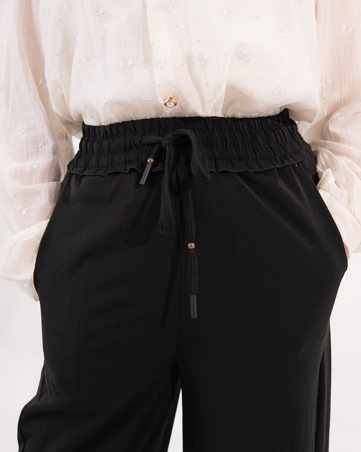 Black Straight Fit Trouser