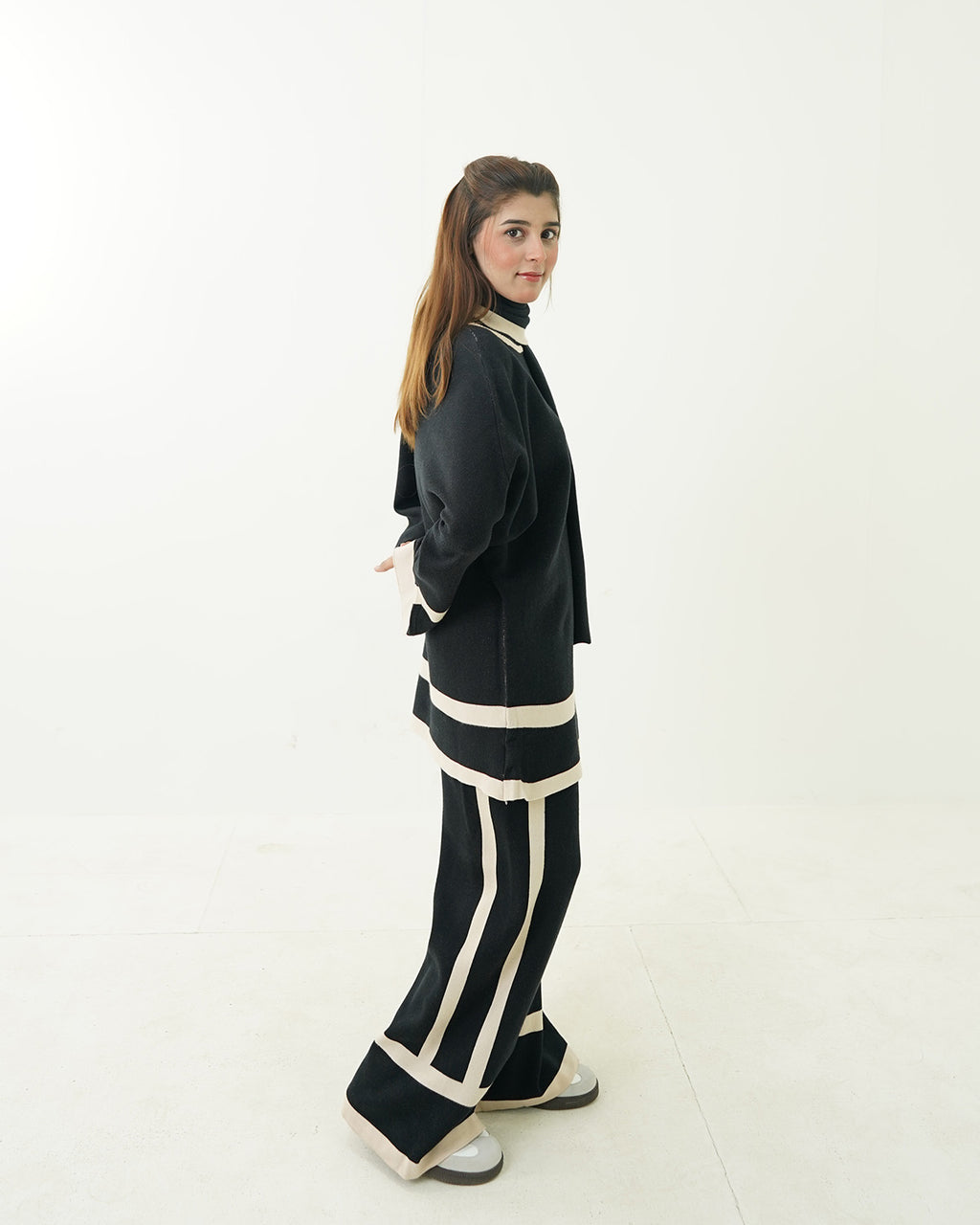 Black & Skin Co-Ord Set 3pc